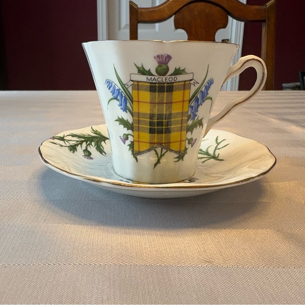 Adderley ‘MacLeod’ Tartan Bone China Teacup and Saucer